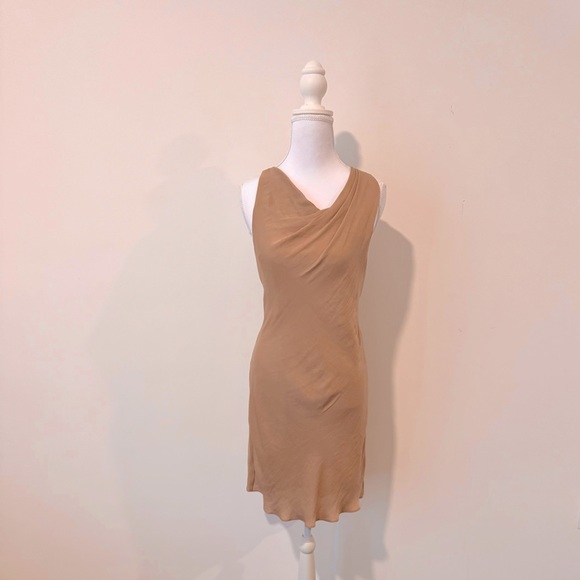 Helmut Lang Vintage 90s Beige Minimalist Dress 🤎 - Picture 1 of 6